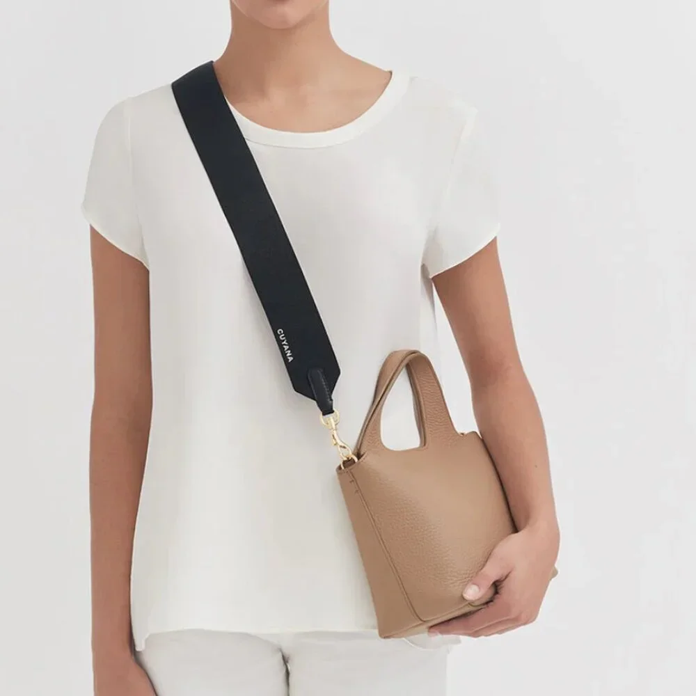 NWT Cuyana Fewer Better Strap in Black